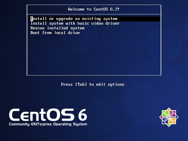 CentOS  6.2 安装教程