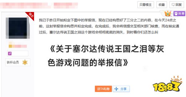 >王国之泪盗版玩家开始举报本作 实体版购买难度或将增加