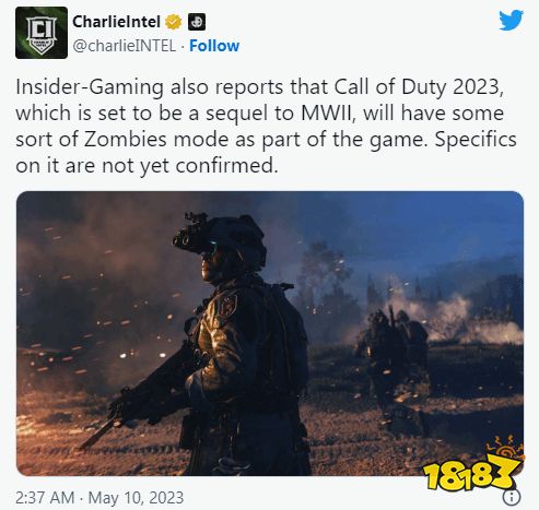 >曝《COD》2023将推出僵尸模式!但可能会让玩家不满