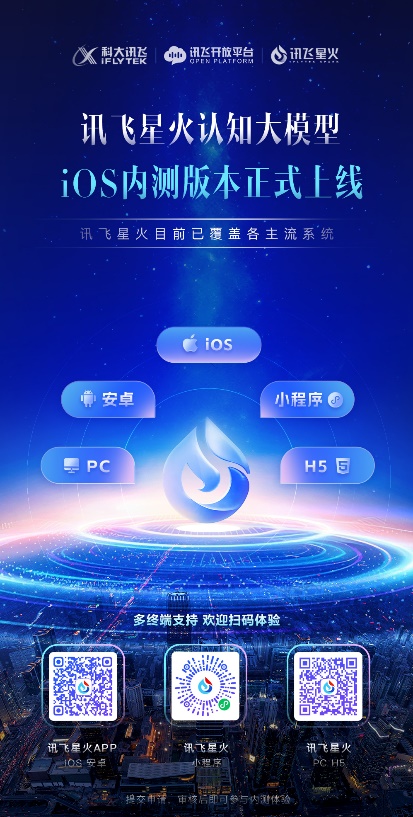 讯飞星火iOS内测版上线 国产大模型中抢先覆盖主流系统