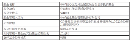 张腾离任中邮核心优势灵活配置混合