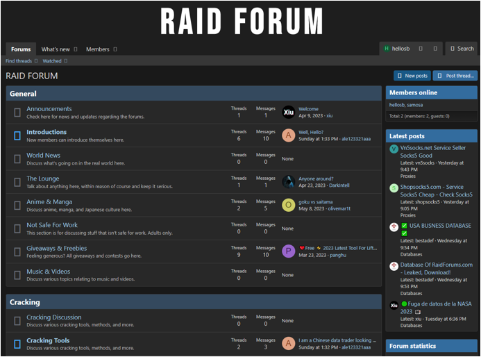 零零信安：暗网分析报告——Part 2 RaidForums的残骸