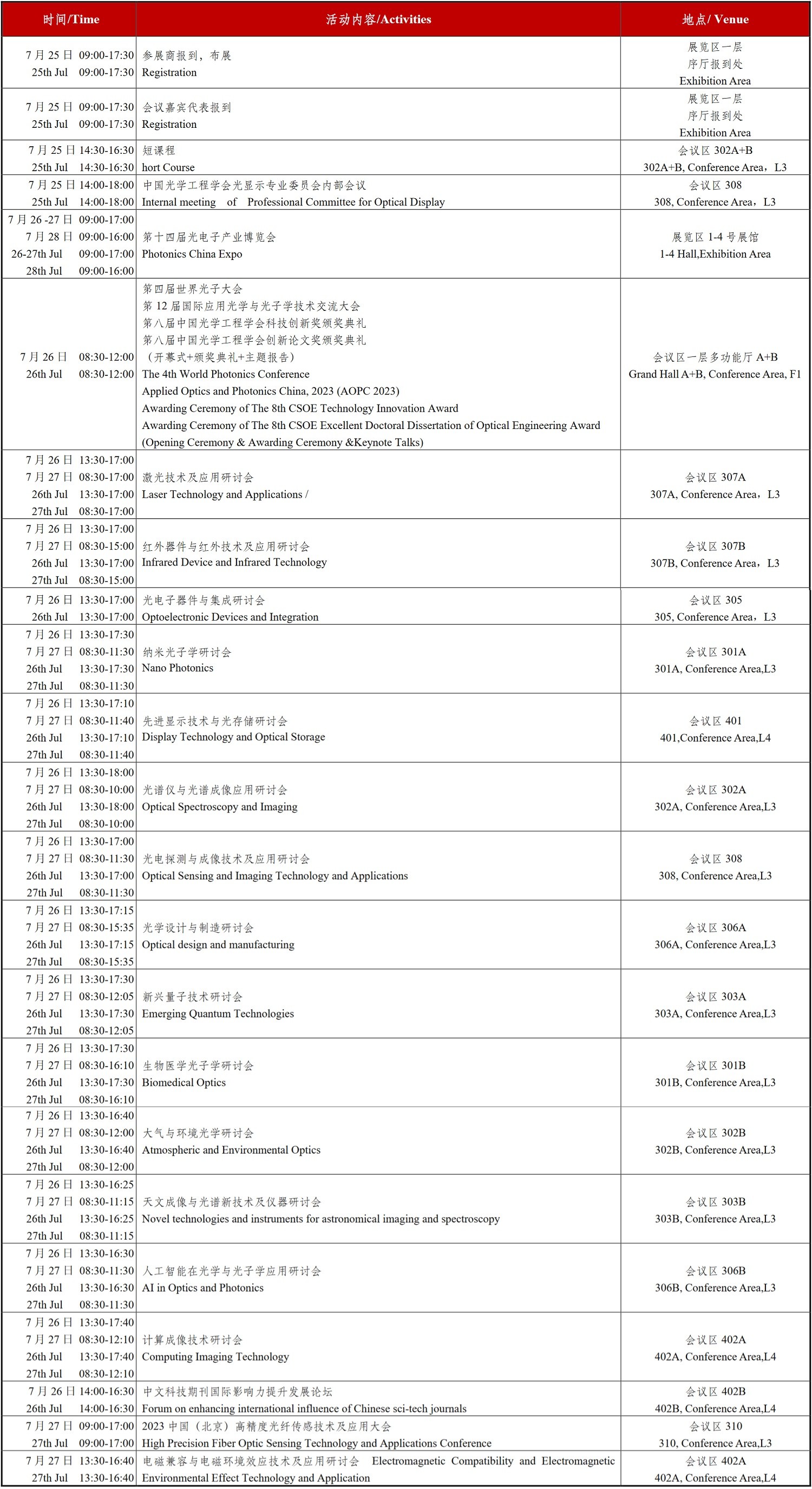 >展商就绪，日程发布，北京光博会蓄势待发！