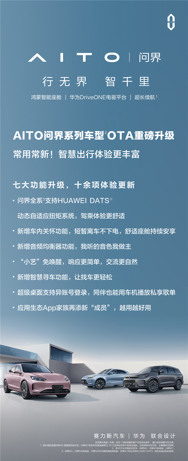 HUAWEI DATS动态自适应扭矩系统加入AITO问界，驾驶质感获明显提升