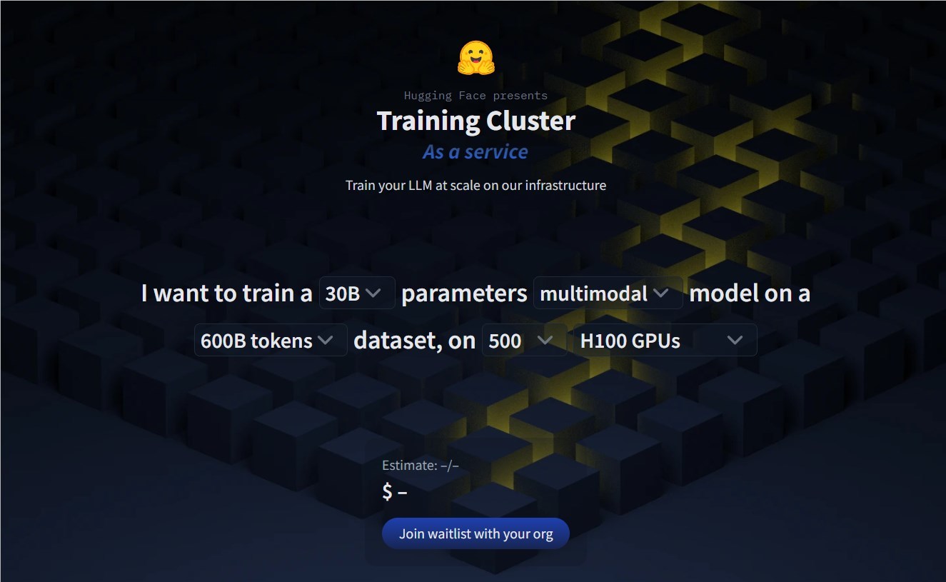 Hugging Face推出新服务Training Cluster可一键训练模型