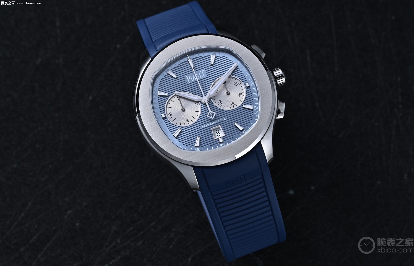 >丰富色彩美学 Piaget伯爵Polo Chronograph浅岩蓝计时码表