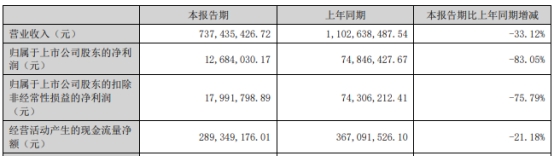 >大叶股份H1净利降83% 刚发4.8亿可转债2020上市募4亿