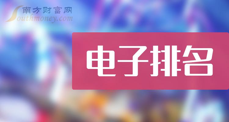 电子前十排名(2023年9月20日企业成交量排名前十名)