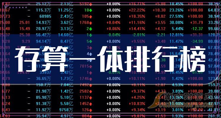 >2023年第二季度存算一体上市公司每股收益排行榜前十名