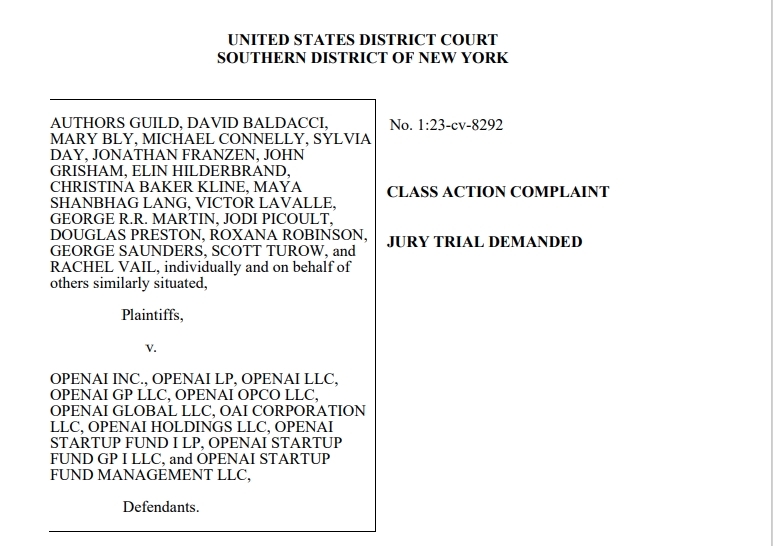 版权大战迎来高潮！美国作家协会对OpenAI发起集体诉讼