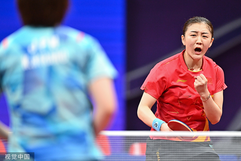 亚运会五连冠！国乒女队3-0击败日本，陈梦上演大逆转