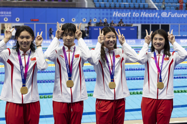 回顾张雨霏杭州亚运会6金之路