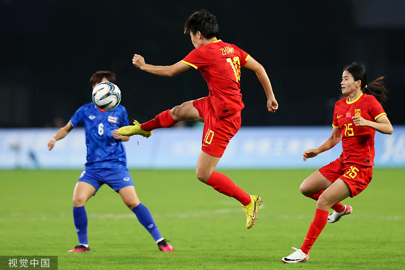 中国女足4-0击败泰国队，亚运会半决赛对阵日本女足