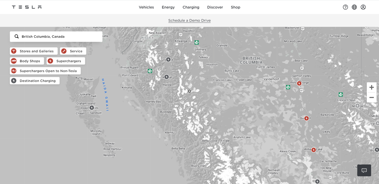 特斯拉在不列颠哥伦比亚开设加拿大最大的超级充电站，有40个桩位