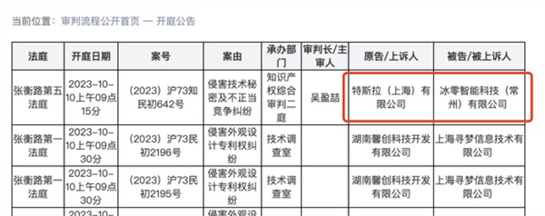 特斯拉回应状告小米持股国产零部件公司：研发人员涉嫌泄露技术秘密