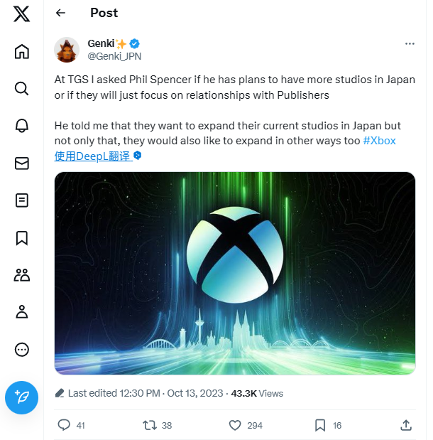 >收购动视暴雪后，Xbox负责人斯宾塞暗示下个目标是扩张日本业务