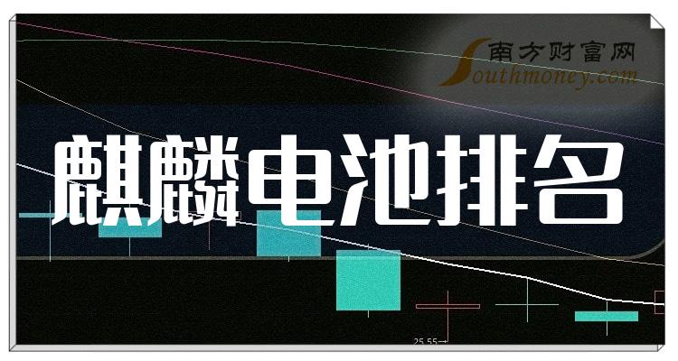 麒麟电池10大企业排行榜_成交量排名前十查询（2023年10月16日）