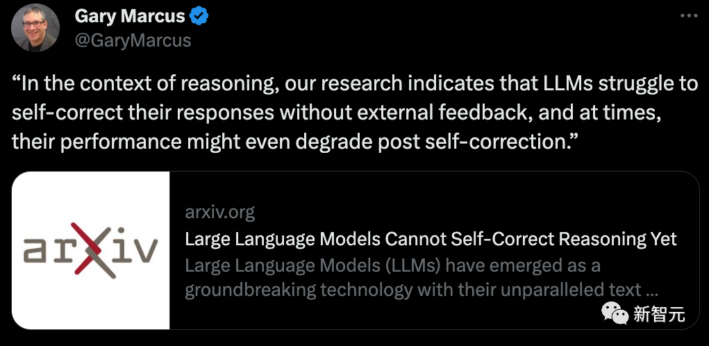 DeepMind：大模型又曝重大缺陷，无法自我纠正推理，除非提前得知正确答案