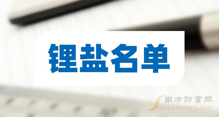 2023第二季度锂盐板块股票毛利润前10名单