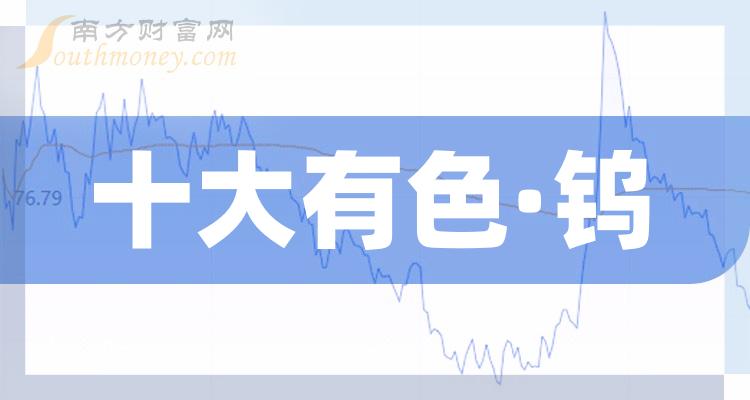 有色·钨十大排行榜-2023年第三季度股票营收排名一览