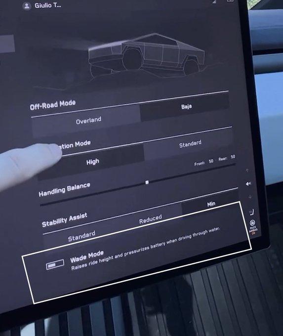 特斯拉Cybertruck提供“涉水模式”，具体能力尚存疑
