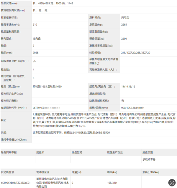 双电机475kW，零百仅需2.84秒！极氪007高性能版申报图曝光