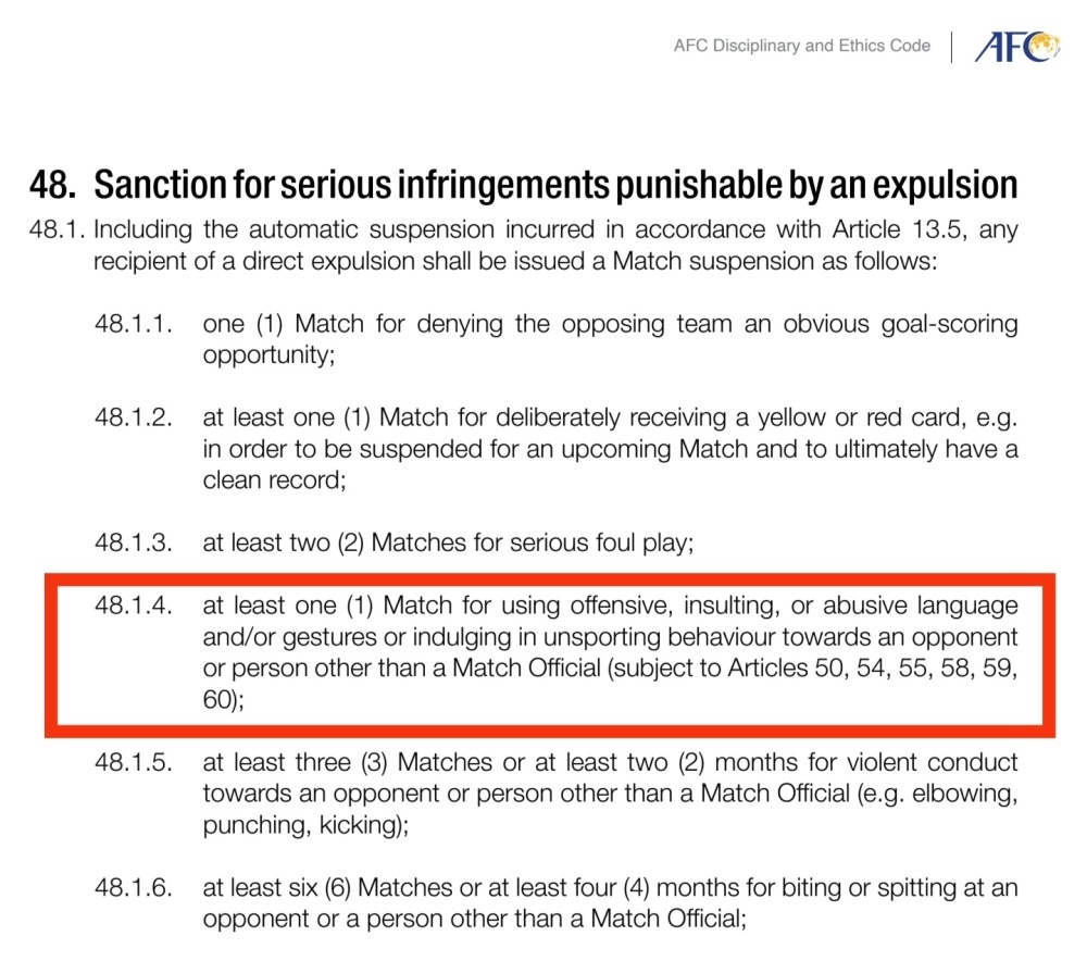 规则解读：泰国外援禁赛8场罪有应得！始作俑者逃过处罚不应该