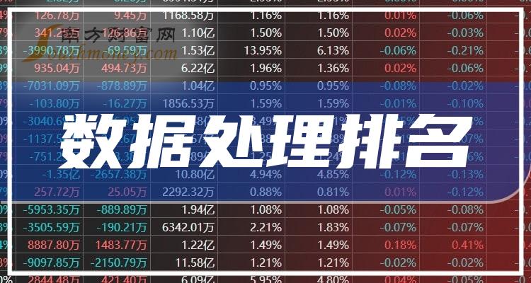 >2023第三季度：“数据处理上市公司”毛利率10大排名