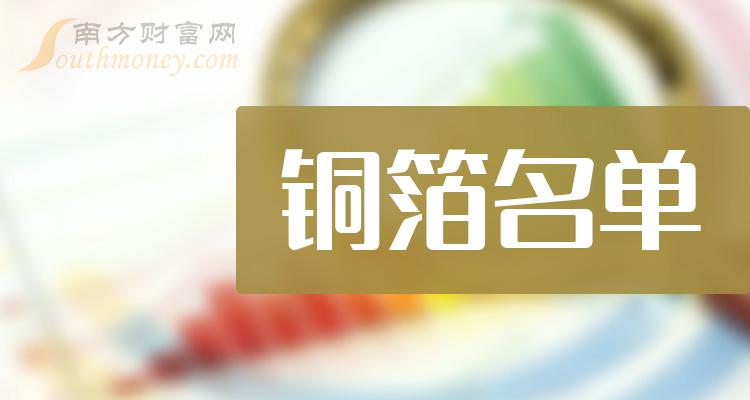 铜箔十强企业名单（2023第三季度概念股票营收排名）