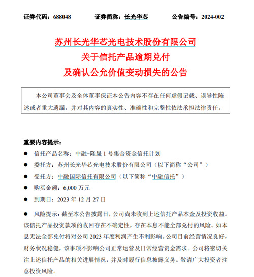 宣布了！又一家“踩雷”，6000万元逾期