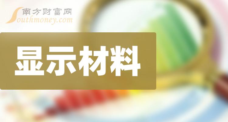 显示材料相关企业排名前20强_2023年第三季度净利率榜单